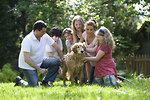Free Stock Photo: A family giving a dog a bath