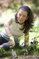 Free Stock Photo: A woman enjoying gardening outdoors