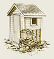 Free Stock Photo: Illustration of an outhouse