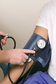 Free Stock Photo: Close-up of a patient during a blood pressure examination