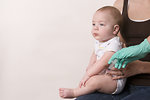 Free Stock Photo: A baby receiving a vaccine injection.