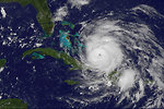 Free Stock Photo: Satellite view of a hurricane