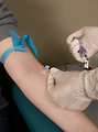 Free Stock Photo: A doctor extracting blood from a patient