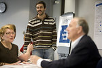 Free Stock Photo: Men and women at a town hall meeting