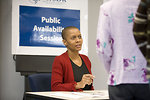 Free Stock Photo: Men and women at a town hall meeting