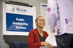 Free Stock Photo: Men and women at a town hall meeting