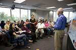 Free Stock Photo: Men and women at a town hall meeting