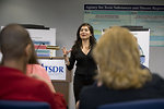 Free Stock Photo: Men and women at a town hall meeting