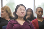 Free Stock Photo: Men and women at a town hall meeting
