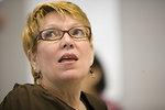 Free Stock Photo: Men and women at a town hall meeting