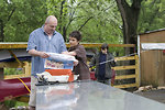 Free Stock Photo: A father and two sons going fishing