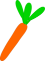 Free Stock Photo: Illustration of an orange carrot