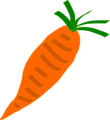 Free Stock Photo: Illustration of an orange carrot