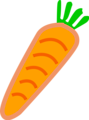 Free Stock Photo: Illustration of an orange carrot