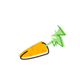 Free Stock Photo: Illustration of an orange carrot