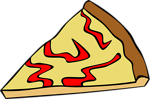 Free Stock Photo: Illustration of a slice of pizza with toppings