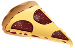 Free Stock Photo: Illustration of a slice of pizza with toppings