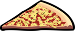 Free Stock Photo: Illustration of a slice of pizza with toppings