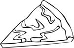 Free Stock Photo: Illustration of a slice of pizza with toppings