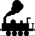 Free Stock Photo: Illustrated silhouette of a train