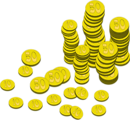 Free Stock Photo: Illustration of stacks of gold coins