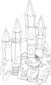 Free Stock Photo: Illustration of a medieval castle outline