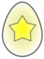 Free Stock Photo: Illustration of an Easter egg painted with a yellow star