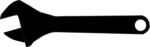 Free Stock Photo: Illustration of an adjustable wrench silhouette