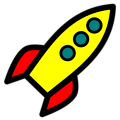 Free Stock Photo: Illustration of a yellow rocket