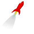 Free Stock Photo: Illustration of a red rocket