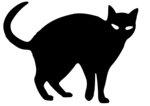 Free Stock Photo: Illustrated silhouette of a black cat