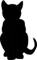 Free Stock Photo: Illustrated silhouette of a black cat