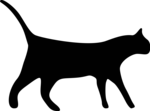 Free Stock Photo: Illustrated silhouette of a black cat
