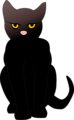 Free Stock Photo: Illustrated silhouette of a black cat