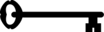Free Stock Photo: Illustration of a key silhouette