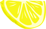 Free Stock Photo: Illustration of a yellow lemon slice