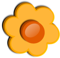 Free Stock Photo: Illustration of an orange flower