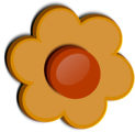 Free Stock Photo: Illustration of an orange flower