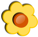 Free Stock Photo: Illustration of a yellow flower