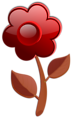 Free Stock Photo: Illustration of a red flower