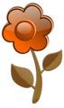 Free Stock Photo: Illustration of an orange flower