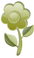 Free Stock Photo: Illustration of a green flower