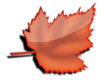 Free Stock Photo: Illustration of a red autumn leaf