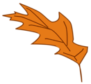 Free Stock Photo: Illustration of an orange autumn leaf