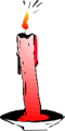 Free Stock Photo: Illustration of a red candle