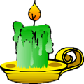 Free Stock Photo: Illustration of a green candle