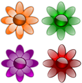 Free Stock Photo: Illustration of a set of flowers