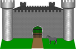 Free Stock Photo: Illustration of a medieval castle