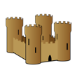 Free Stock Photo: Illustration of a medieval castle
