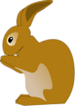 Free Stock Photo: Illustration of a brown rabbit